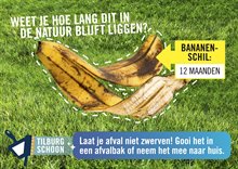 Visual afbraaktijd bananenschil van Tilburg Schoon