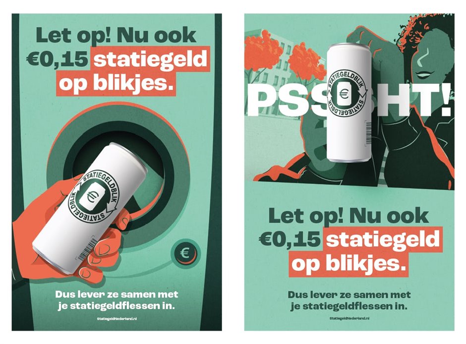 Landelijke campagne statiegeld op blik Schouders onder schoon