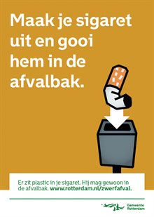Campagnebeeld Rotterdamse peukencampagne